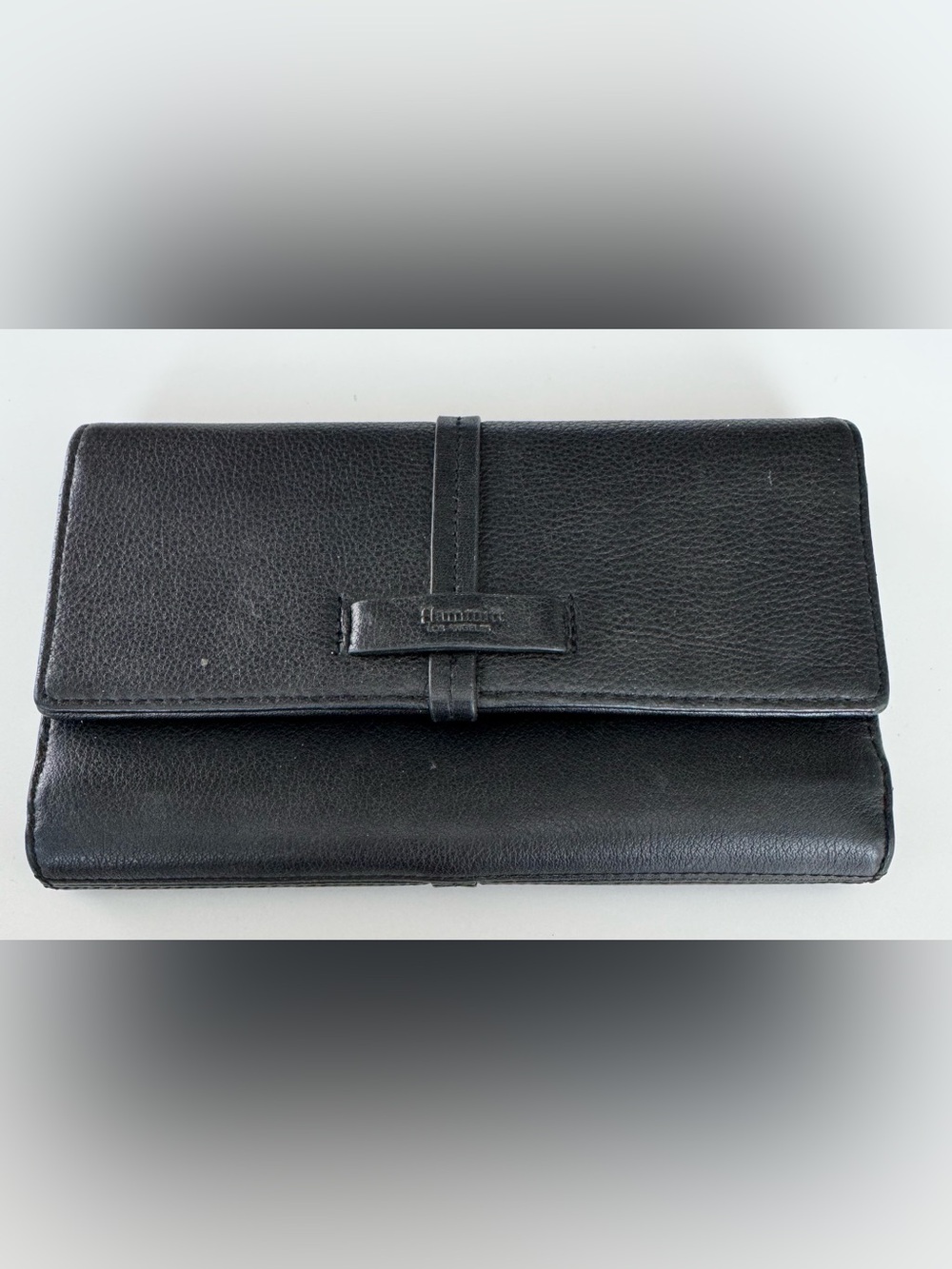 Hammitt Benjamin Wallet Slim Black Pebbled Leather